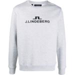 Melerade Ljusgråa Sweatshirts från J. LINDEBERG på rea i Storlek S i Bomullsblandning för Herrar 
