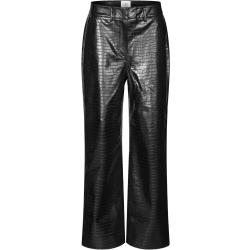 Amillia Trousers Bottoms Trousers Leather Leggings-Byxor Black Second Female