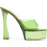 Mintgröna Slip in-sandaler från Amina Muaddi på rea med Slip-on i Kalvskinn för Damer 