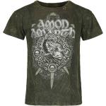 Batik-mönstrade Gråa Amon Amarth Band t-shirts i Storlek M i Bomull för Herrar 