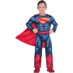 Blåa Superman Superhjältar maskeradkläder för barn från Amscan 