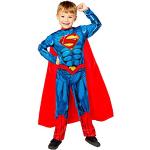 Blåa Superman Superhjältar maskeradkläder för barn från Amscan 