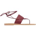 Retro Sommar Röda Slip in-sandaler från Ancient Greek Sandals på rea med Slip-on i Läder för Damer 