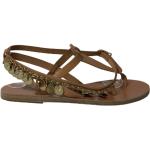 Sommar Bruna Remsandaler från Ancient Greek Sandals på rea i Läder för Damer 