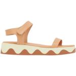 Sommar Beige Gladiatorsandaler från Ancient Greek Sandals på rea med Klackhöjd 3cm till 5cm i Nappa för Damer 