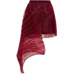 Vadlånga Vinröda Plisserade kjolar i Organza för Damer 