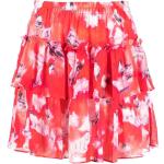 Korta Blommiga Röda Minikjolar med volang från Iro i Storlek XS för Damer 