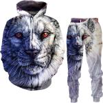 Streetwear Höst Tränings hoodies med Djur i Storlek 3 XL i Polyester för Herrar 