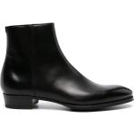 Svarta Ankle-boots från LIDFORT med Dragkedja med Klackhöjd till 3cm i Kalvskinn för Herrar 