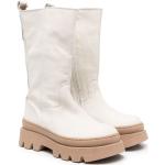 Vita Ankle-boots från MONNALISA på rea i storlek 40 med rundad tå i Kalvskinn för Flickor 