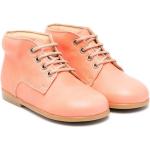 Orange Ankle-boots i storlek 18 med Snörning med rundad tå i Kalvskinn för Flickor 
