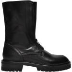 Svarta Ankle-boots från Ann Demeulemeester på rea med rundad tå i Kalvskinn för Herrar 