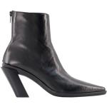 Vita Ankle-boots med Klackhöjd 5cm till 7cm i Läder för Damer 