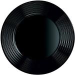 Svarta Mattallrikar från Arcoroc med diameter 25cm i Porslin 