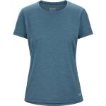 Hållbara Blåa Kortärmade T-shirts från Arc'teryx på rea i Storlek S med Rund ringning för Damer 