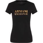 Svarta Kortärmade Kortärmade T-shirts från Armani Exchange på rea i Storlek XS i Bomull för Damer 