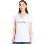 Vita Kortärmade Kortärmade T-shirts från Armani Exchange på rea i Storlek L med V-ringning för Damer 
