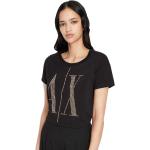 Svarta Kortärmade Kortärmade T-shirts från Armani Exchange på rea i Storlek XS för Damer 