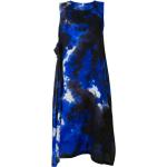 Casual Batik-mönstrade Blåa Ärmlösa Ärmlösa klänningar Asymmetriska på rea i Storlek XXS i Ull för Damer 