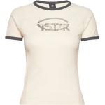 Krämfärgade Kortärmade Kortärmade T-shirts från G-Star Raw i Storlek L 