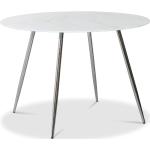 Vita Matbord i glas från Skånska Möbelhuset med diameter 110cm i Metall 