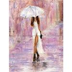 Artery8 Kvinna i regnet med paraply XL jättepanela