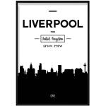 Vita Liverpool FC Svartvita posters 