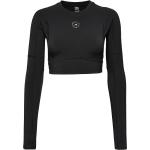 Asmc Tst Crop L Sport Crop Tops Long-sleeved Crop Tops Black Adidas By Stella McCartney