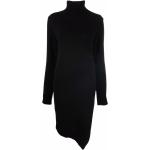 Knälånga Svarta Stickade klänningar Asymmetriska från JIL SANDER Jil på rea i Storlek XS för Damer 