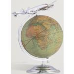 Authentic Models On Top Of The World Globe and Plane Silver