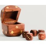 Authentic Models Wooden Dice Box Brass