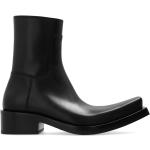 Svarta Ankle-boots med Klackhöjd 5cm till 7cm i Kalvskinn för Herrar 