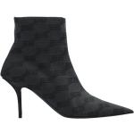 Mörkgråa Ankle-boots från Balenciaga med Stilettklack med Dragkedja i Läder för Damer 
