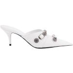 Vita Slip in-sandaler från Balenciaga på rea med Stilettklack med spetsig tå med Klackhöjd till 3cm i Läder för Damer 
