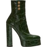 Gröna Ankle-boots från BALMAIN på rea med Mandelformad tå med Klackhöjd över 9cm i Kalvskinn för Damer 