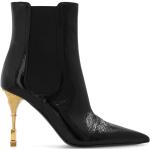 Svarta Ankle-boots från BALMAIN med Slip-on med spetsig tå med Klackhöjd över 9cm i Läder för Damer 