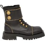 Svarta Ankle-boots från BALMAIN på rea med Snörning i Läder för Damer 