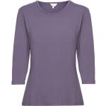 Bamboo T-Shirt With 3/4-Sleeve Tops T-shirts & Tops Long-sleeved Purple Lady Avenue
