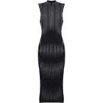 Casual Randiga Svarta Ärmlösa Mönstrade klänningar från Maison Close i Storlek XL för Damer 