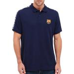 Marinblåa Kortärmade FC Barcelona Kortärmade pikétröjor i Storlek S i Bomull för Herrar 