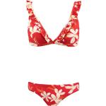 Blommiga Röda Bikini-BH med volang från Barts i Storlek M för Damer 