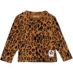 Basic Leopard Ls Tee Tencel™ Tops T-shirts Long-sleeved T-shirts Brown Mini Rodini