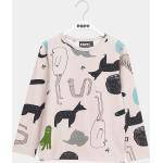 Ekologiska Ljusgråa Långärmade skjortor för barn på rea med Djur i Storlek 92 i Jerseytyg 