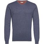 Basic V Neck Sweater Tops Knitwear V-necks Navy Tom Tailor