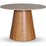 Beige Runda matbord Oljade från Skånska Möbelhuset med diameter 105cm i Ek 