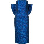 Blåa Festliga Pennkjolar med rosetter på rea i Storlek XL för Damer 