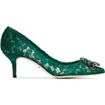 Gröna Pumps med strass från Dolce & Gabbana i storlek 41,5 i Läder för Damer 