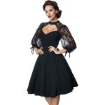 Belsira - Rockabilly Halvlång klänning - Lacedress - L XL - för Dam - svart