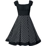 Belsira - Rockabilly Halvlång klänning - Off-The-Shoulder Swing Dress - XS 3XL - för Dam - svart/vit