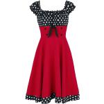 Belsira - Rockabilly Halvlång klänning - Off-The-Shoulder Swing Dress - XS 3XL - för Dam - svart/röd/vit